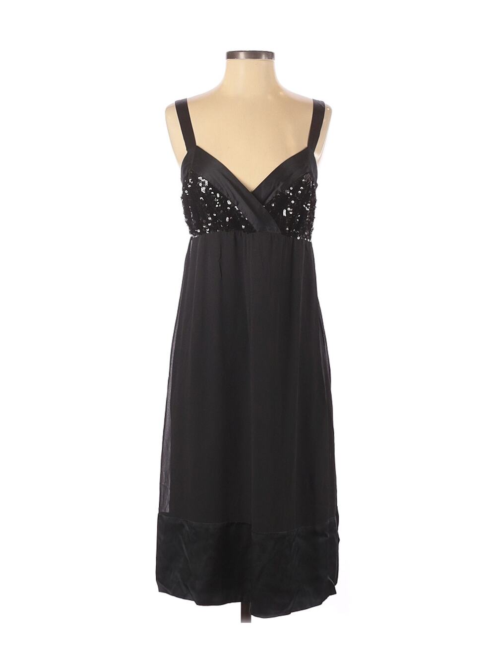 MICHAEL Michael Kors 4 Dress Black Silk Sequin Cocktail Evening Formal Small